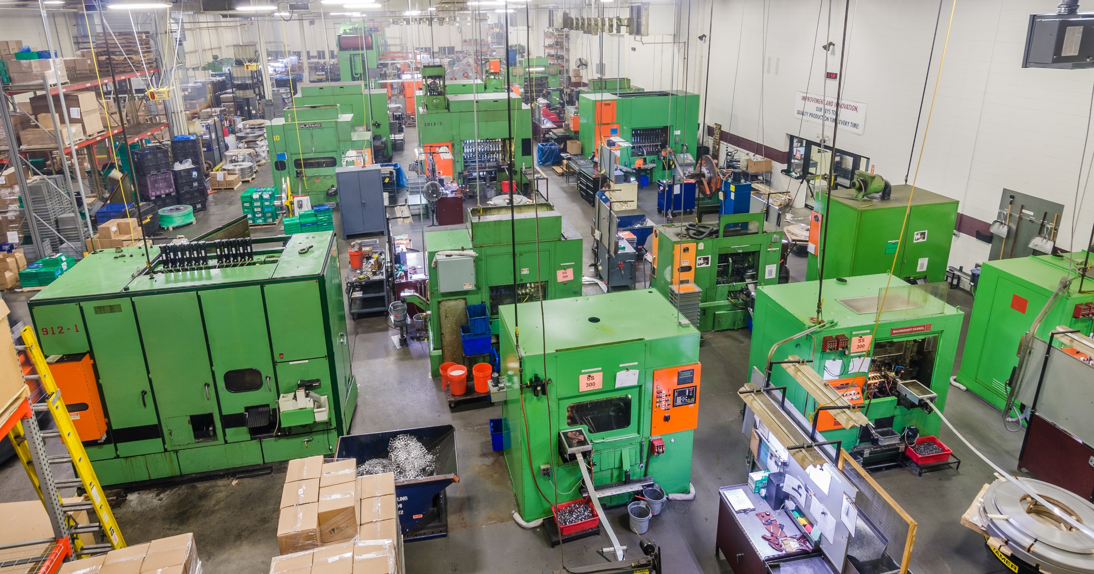 Transfer Tool Products press room showing multiple transfer presses